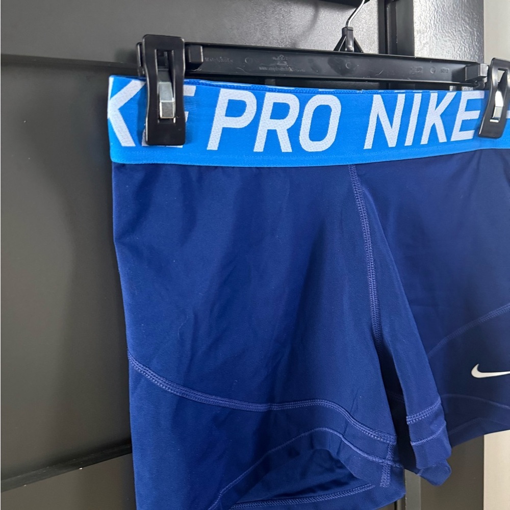Nike Pro Blue 3” Women’s Large Training Biker Track Shorts
